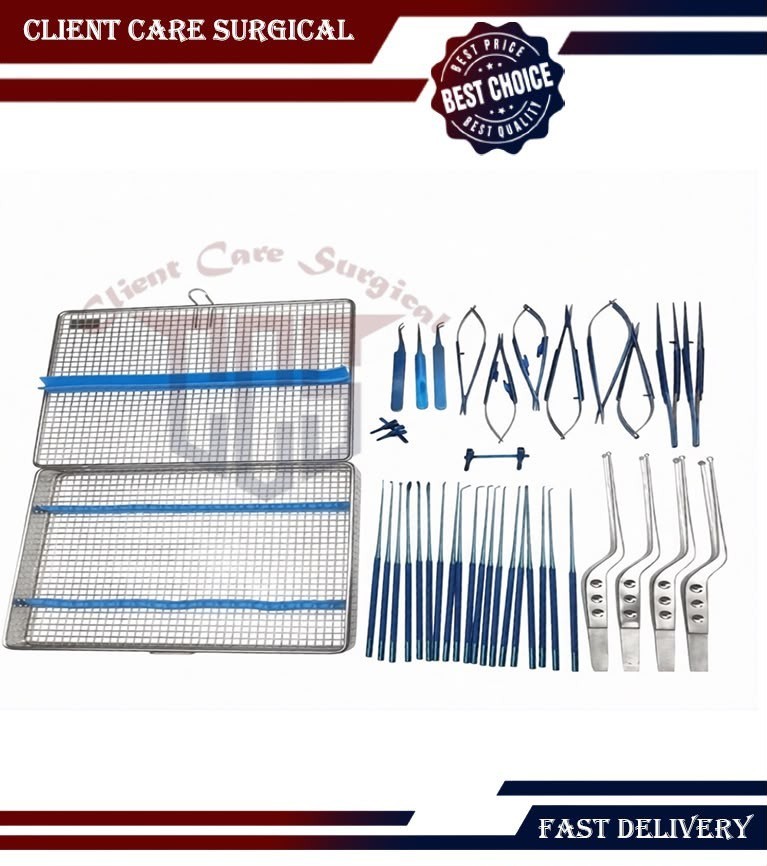 Micro surgery instruments set Neuro Surgical Titanium coated Instrument