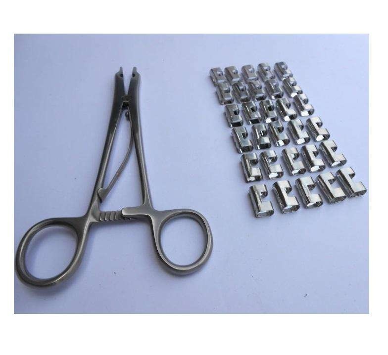 Raney Scalp Clip Applicator Plus 25 PCs Clip Surgical Orthopedic Instruments