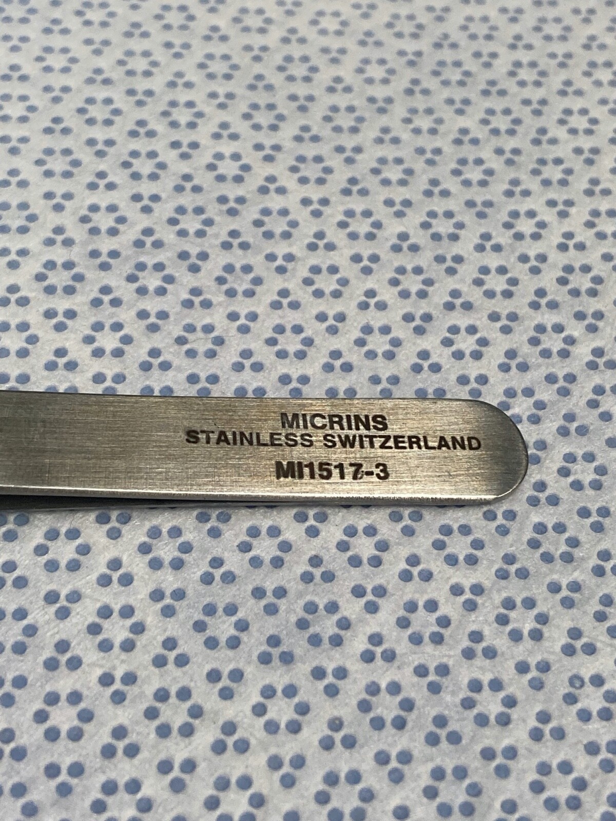 Micrins MI1517-3 Microsurgery Forceps 9mm Flat Handle 03.mm Tip Neuro Ortho