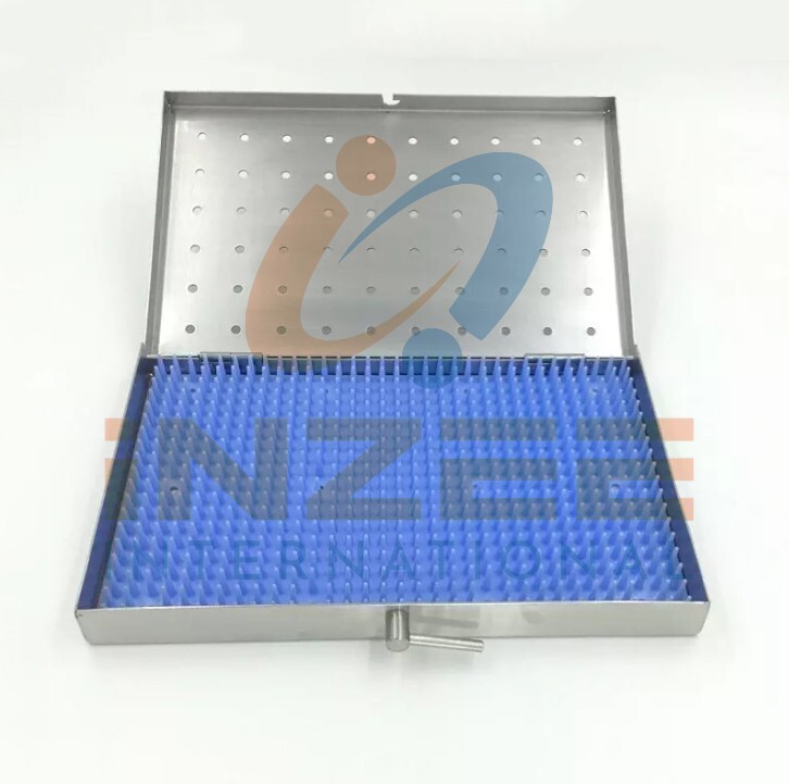 Sterilization Tray case Big Size With Silicon Mat Surgical Instrument By Inzee
