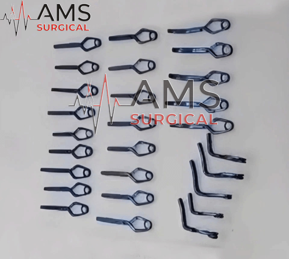 25 Pcs Neurosurgery Aneurysm Clips Premium Titanium Surgery Instrument Set