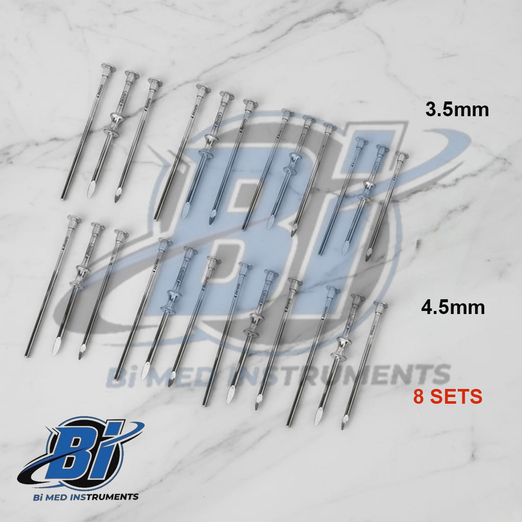 HRT Trocar 3.5,mm and 4.5mm Hormone Replacement Pellet insertion trocars 8 Sets