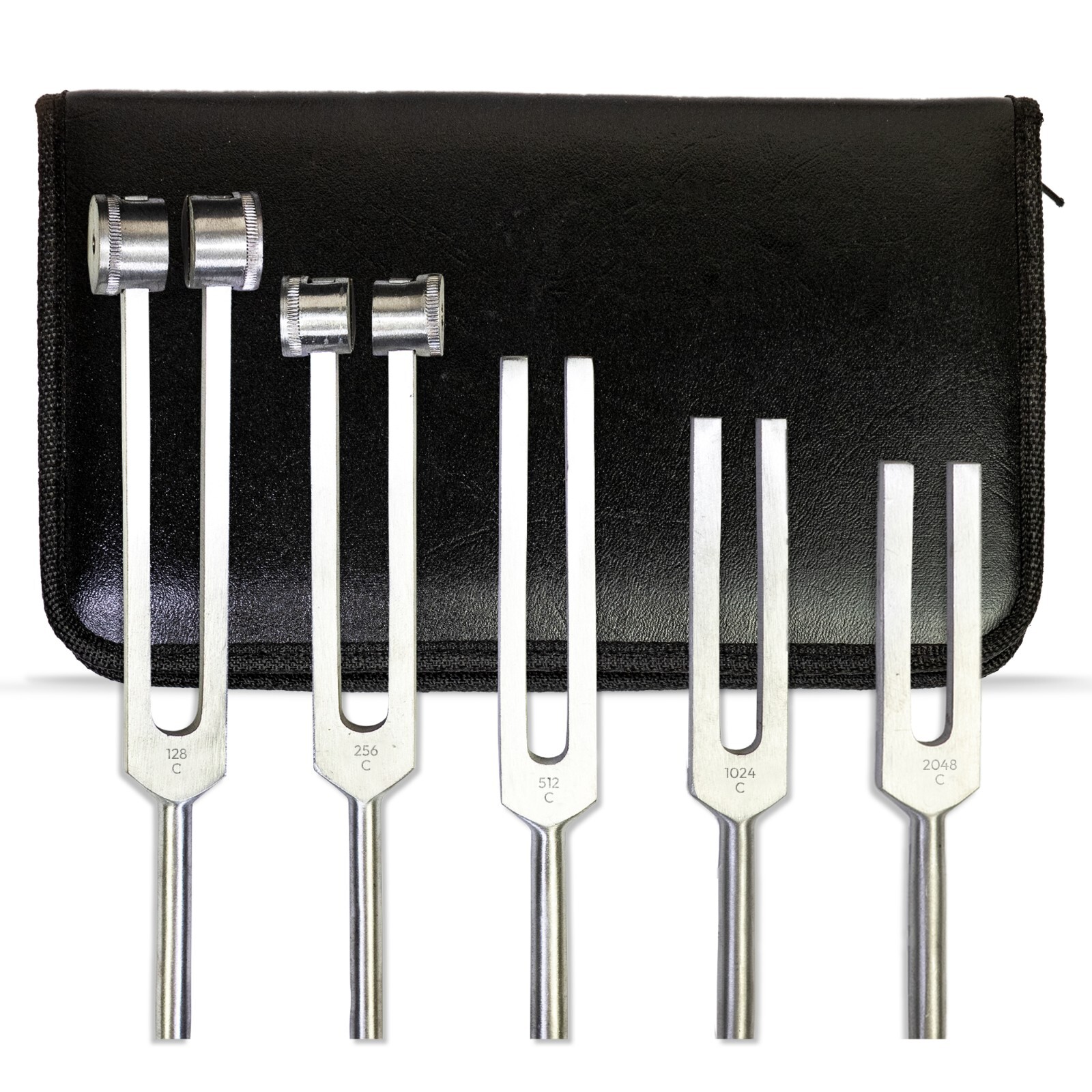 Tuning Fork Set – 128Hz 256Hz 512Hz 1024Hz 2048Hz – Chakra & Sound Healing Kit