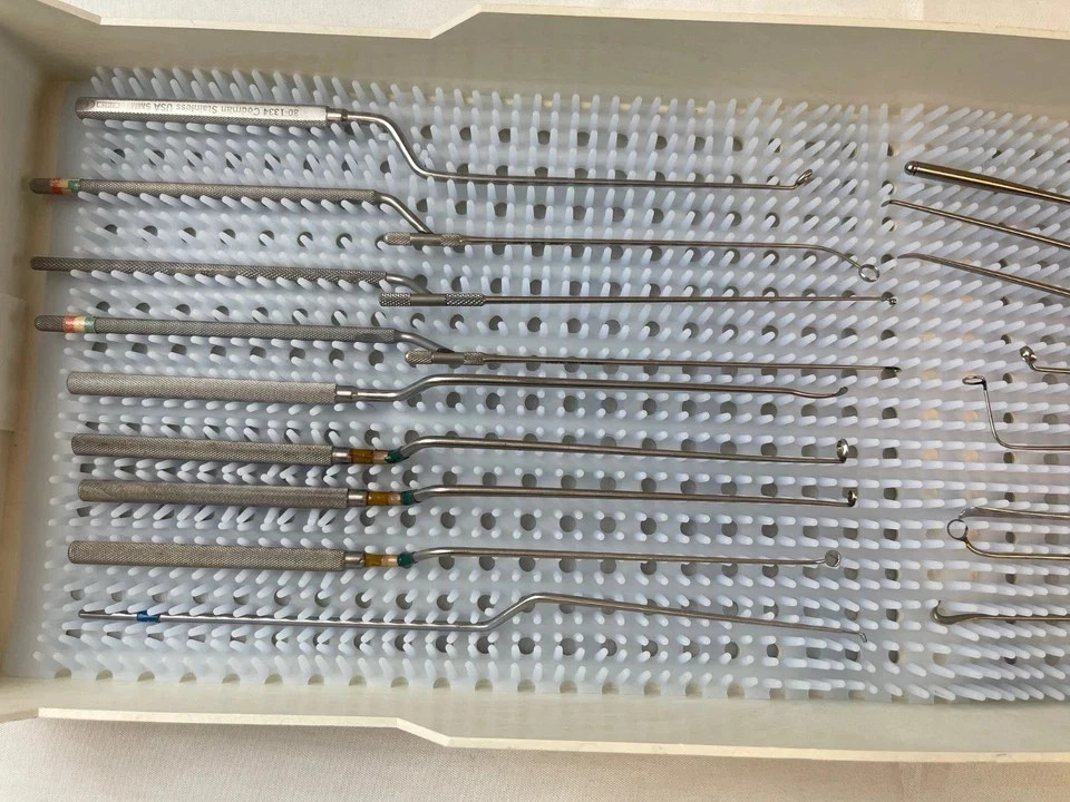 Set of 18 Codman Mizuho Aesculap Transsphenoidal Dissector Instrument Set w Case
