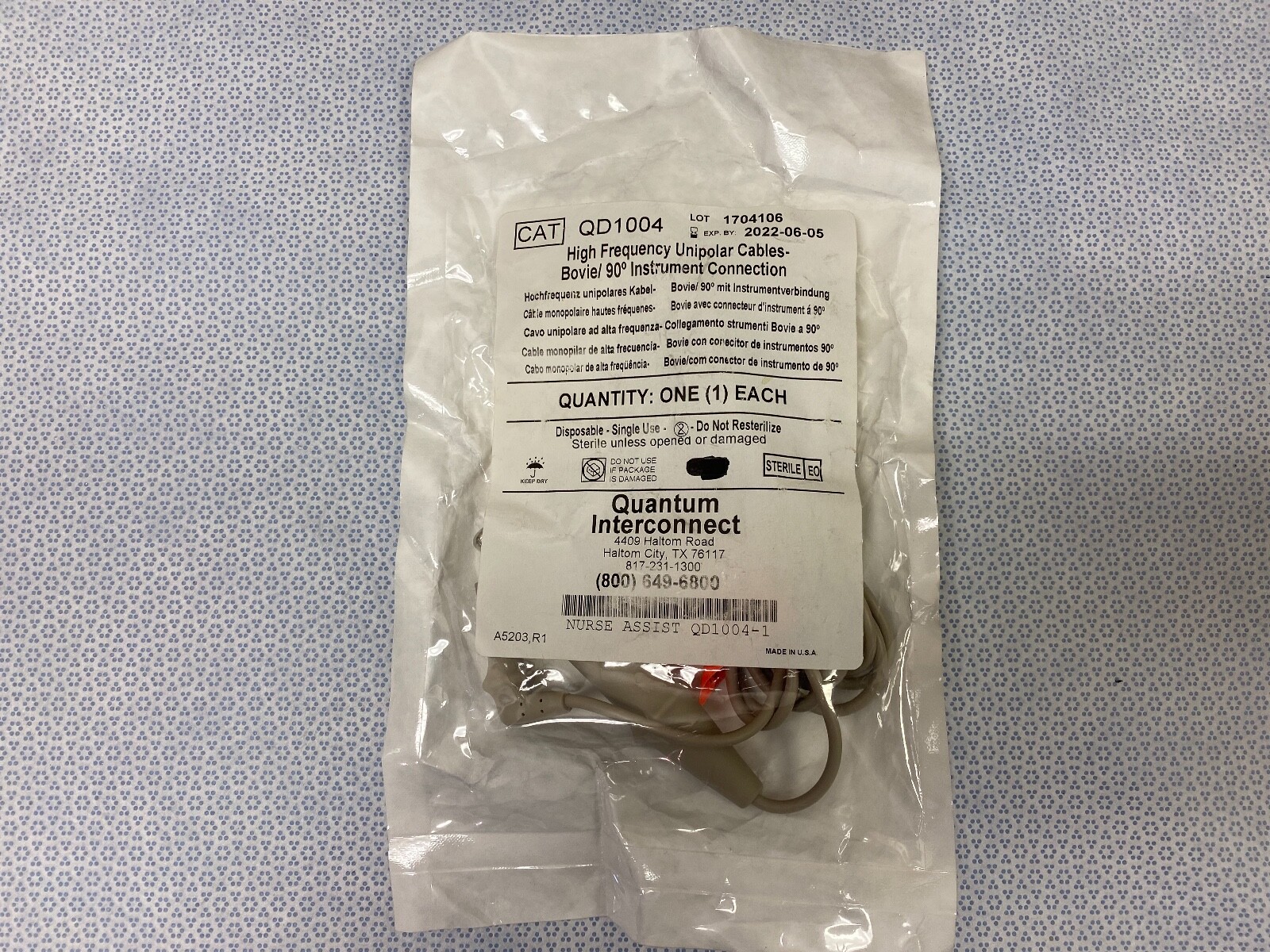 Quantum Interconnect QD1004 High Frequency Unipolar Cables-bovie