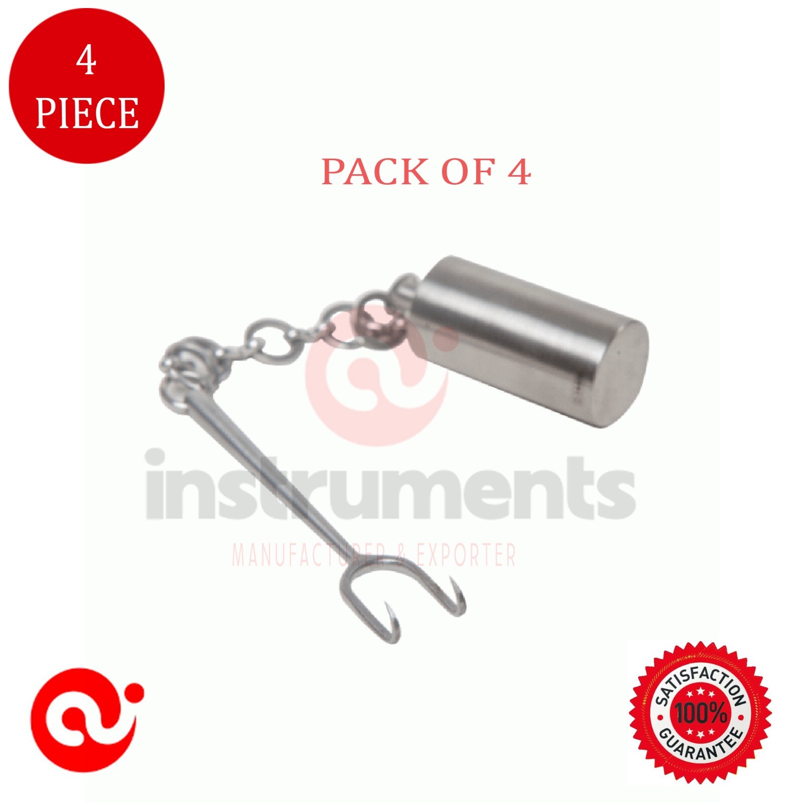 Cerkes Weighted Nasal Retractor 4 pcs Set Surgicl Ortho[aedic Rhinoplasty By Ai