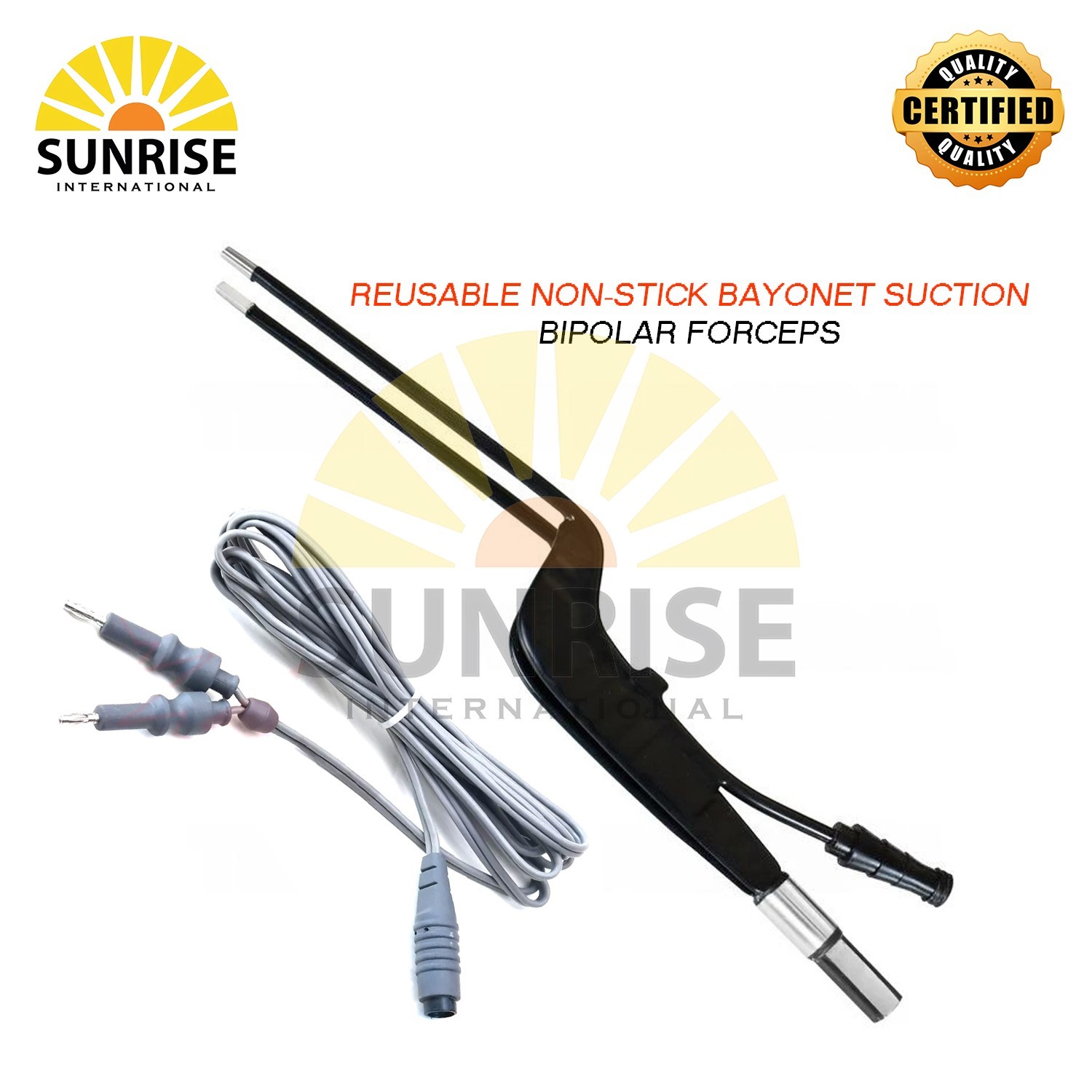 REUSABLE NON-STICK BAYONET SUCTION BIPOLAR FORCEPS 1PC