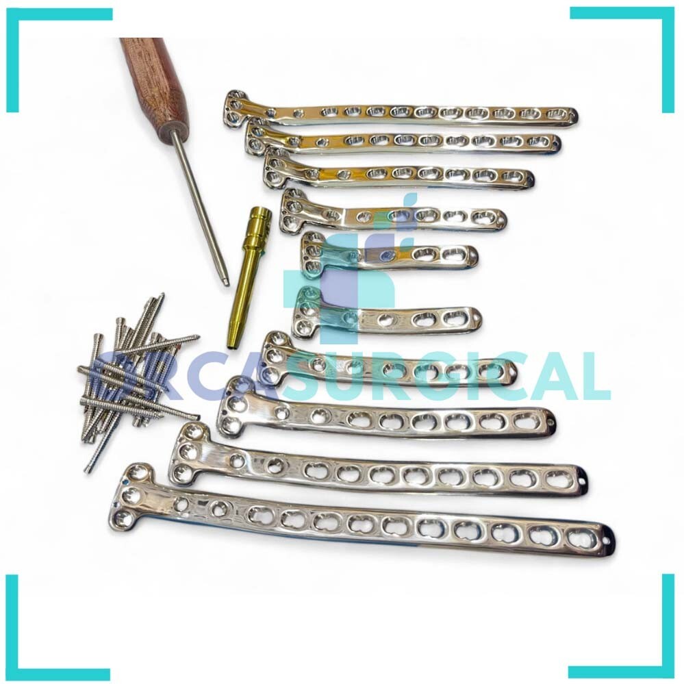 Locking Proximal Medial Tibiä 4,6,8, 10, 12 Hole Plate & 3.5mm screw (57 Pc)