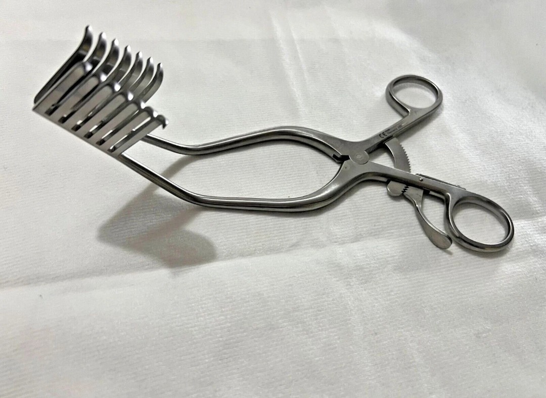 Codman 50-1363 Miskimon Cerebellar Retractor 7×7 Sharp Prongs 8″ Length