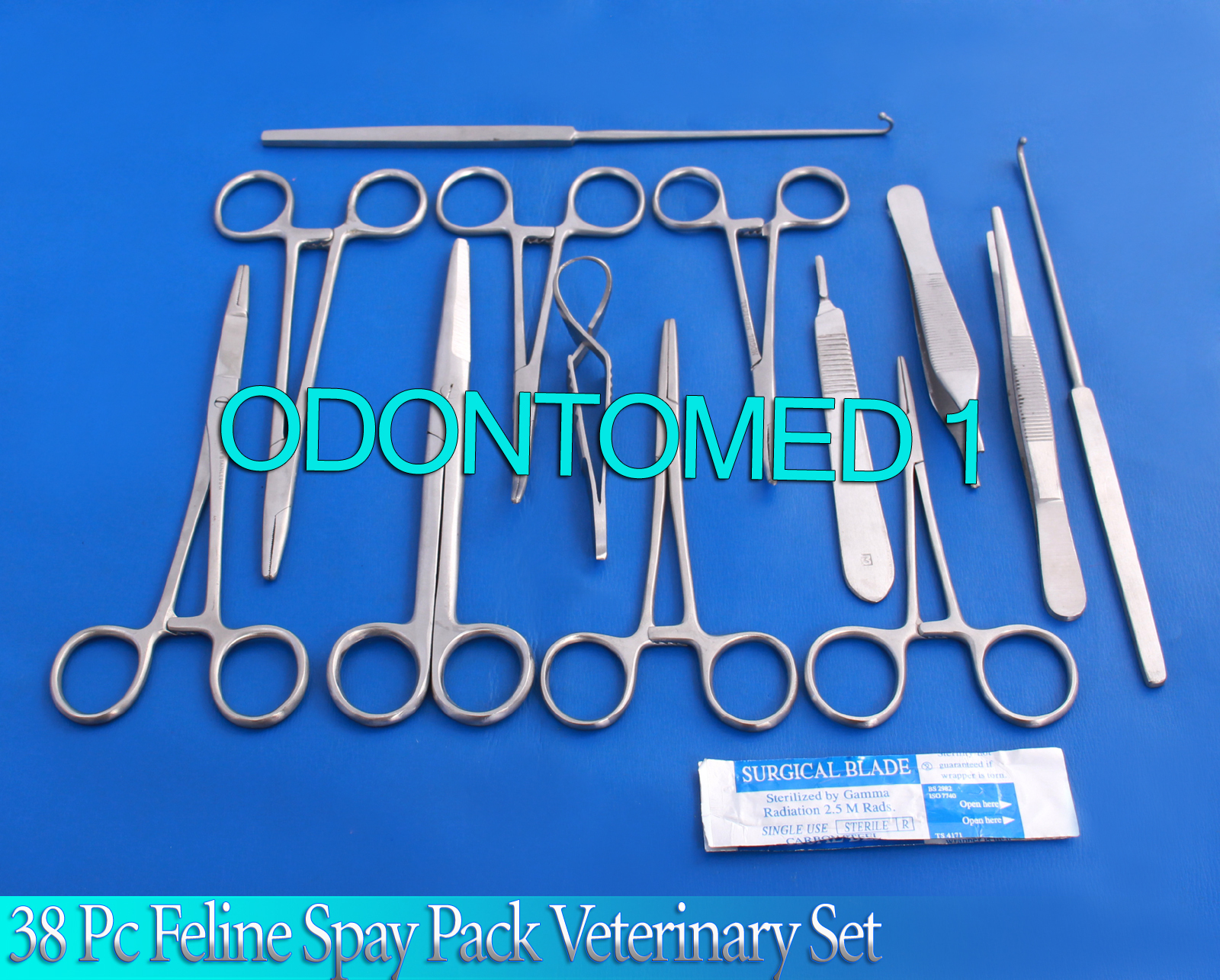 38 PC FELINE SPAY PACK VETERINARY SURGICAL INSTRUMENTS-Premium Grade Set DS-1041