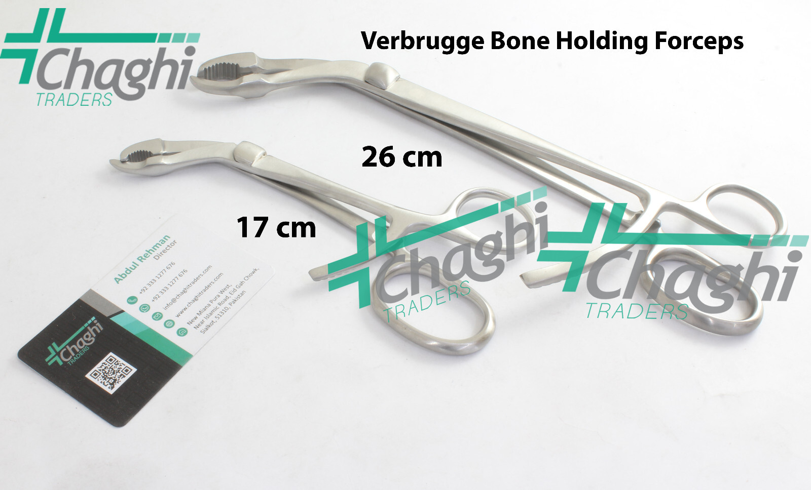 Verbrugge Bone Holding Forceps 17 cm 26 cm 2 PCs Surgical Orthopedic Instruments
