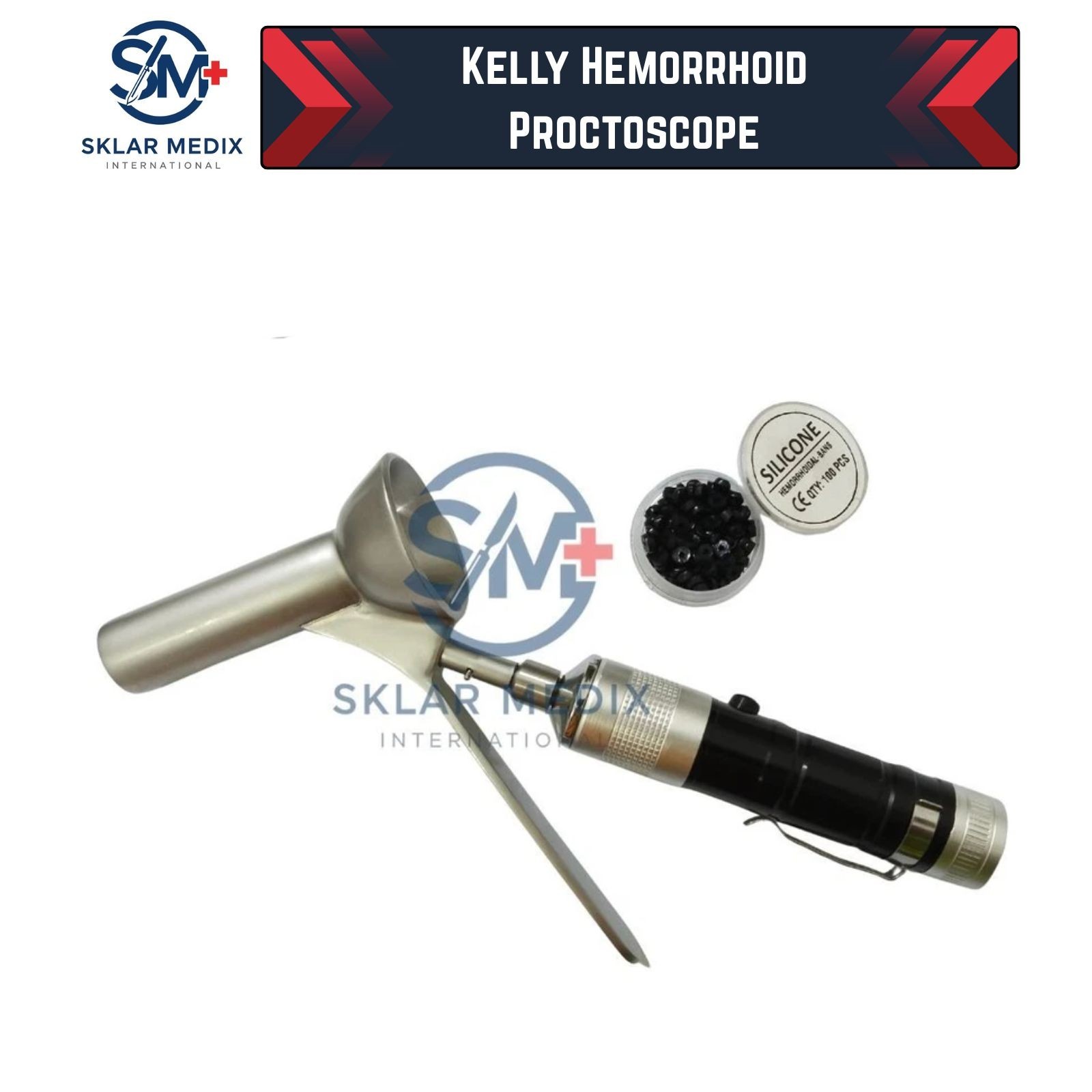 Kelly Hemorrhoid Proctoscope Light Source Rectal Anoscope Surgical Instruments |