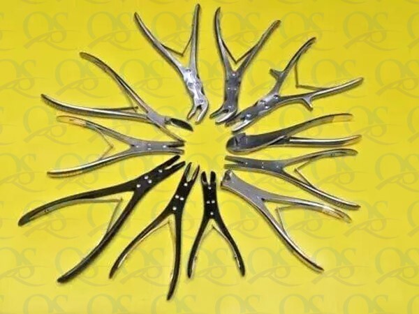 Basic Orthopedic Pin Wire Cut Bone Rounger Ruskin Forceps Set of 11 PCS A+