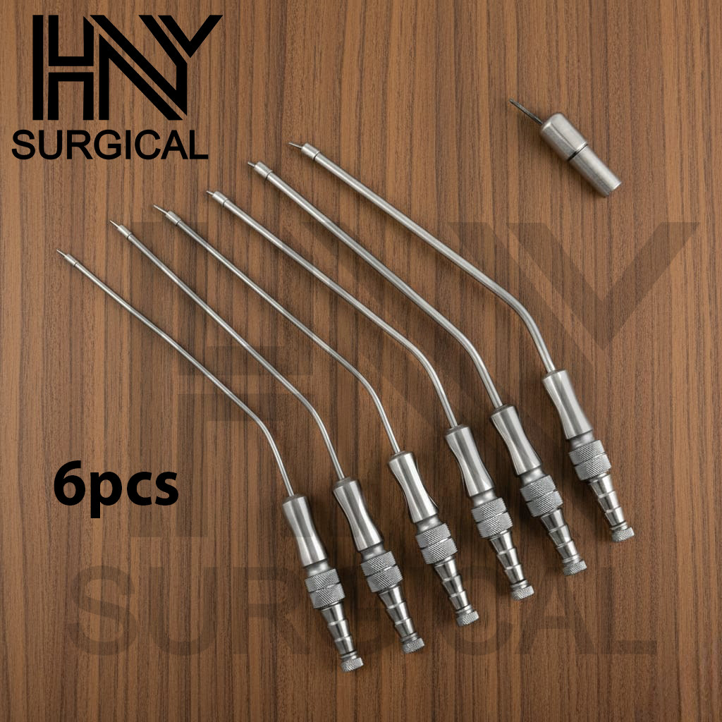 6 PCs Set Frazier Suction Tubes With Ball Tip 6 To 12 Fr Surgical Instruments
