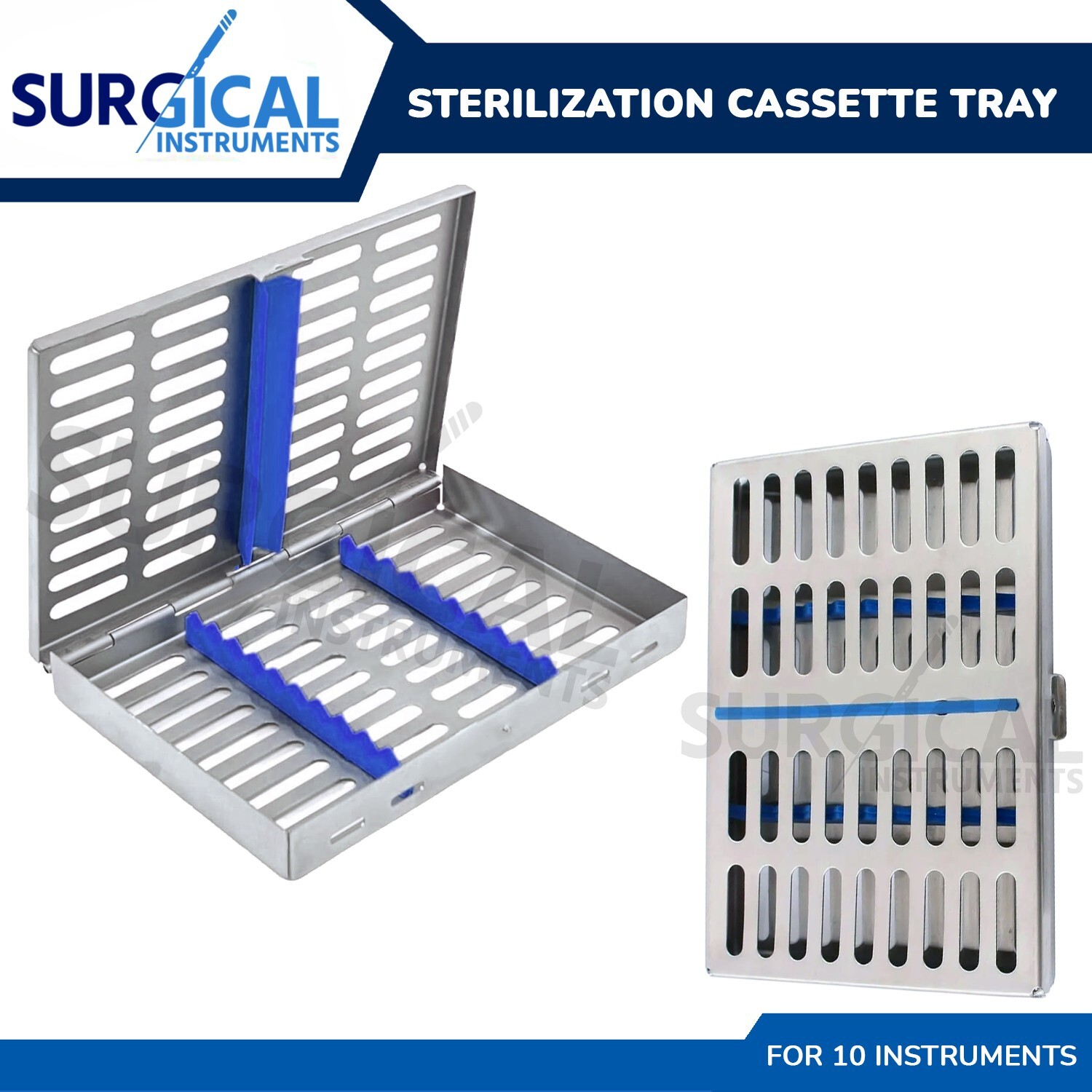 Surgical Autoclave Dental Sterilization Cassette Box Racks for 10 German Grade