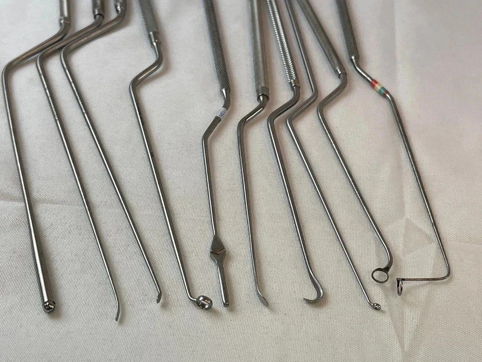 18Pc Codman Mizuho Aesculap Transsphenoidal Dissector Instrument Set w/Case Used