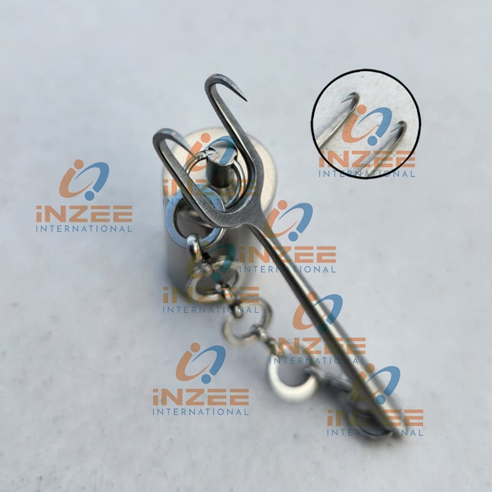 2 Sharp Prong Cerkes Gruber Weighted Nasal Retractor Rhinoplasty instruments
