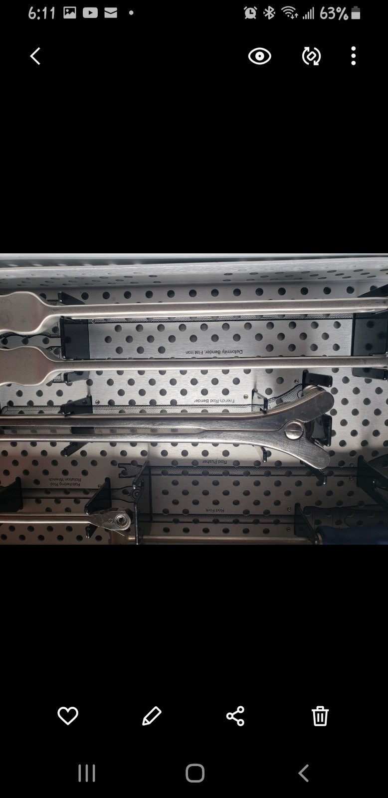 Stryker Orthopaedics Hip Navigation Instrument Tray Model Number 2124-3000.