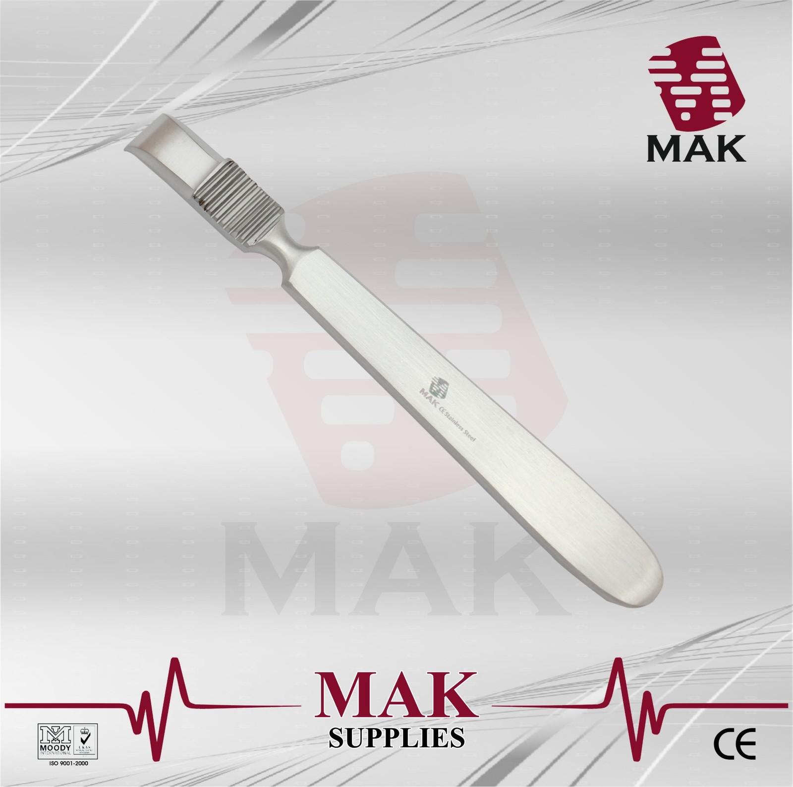 MAK Raspatories Farabeuf 15cm Curved Stainless Steel Fine Quality Instruments