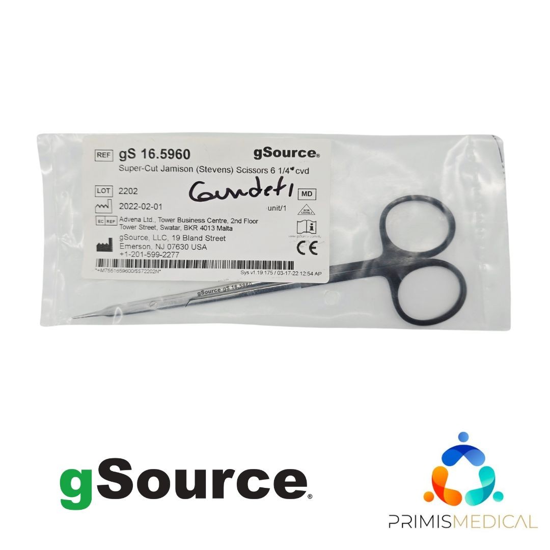 gSource gS 16.5960 Super-Cut Jamison Curved Tenotomy (Stevens) Scissors 6-1/4″