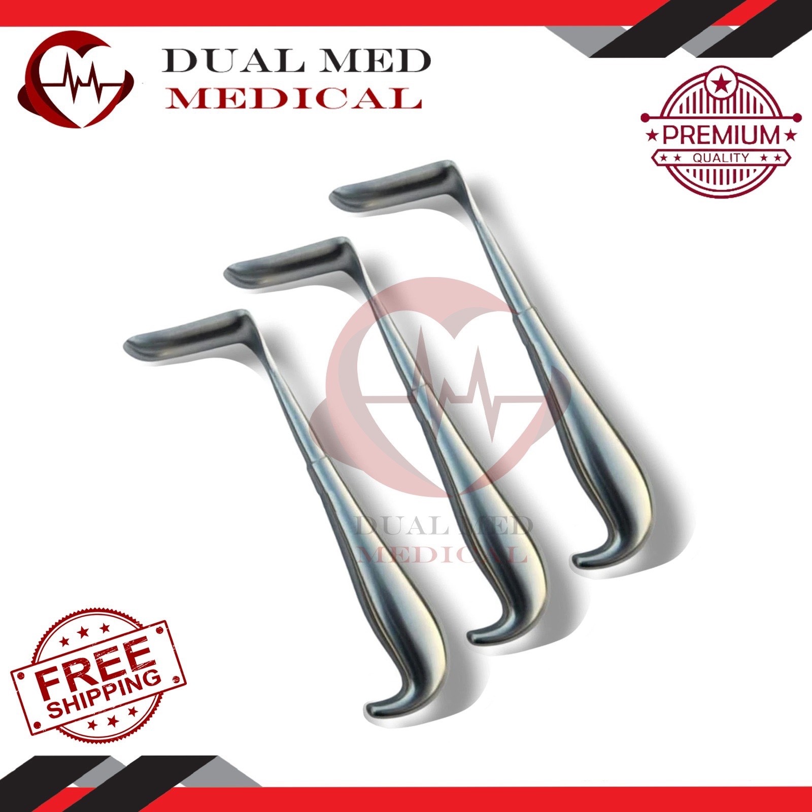 Hill-Ferguson Rectal Retractor 3 Pcs Set Small/Medium/Large Surgical Instruments