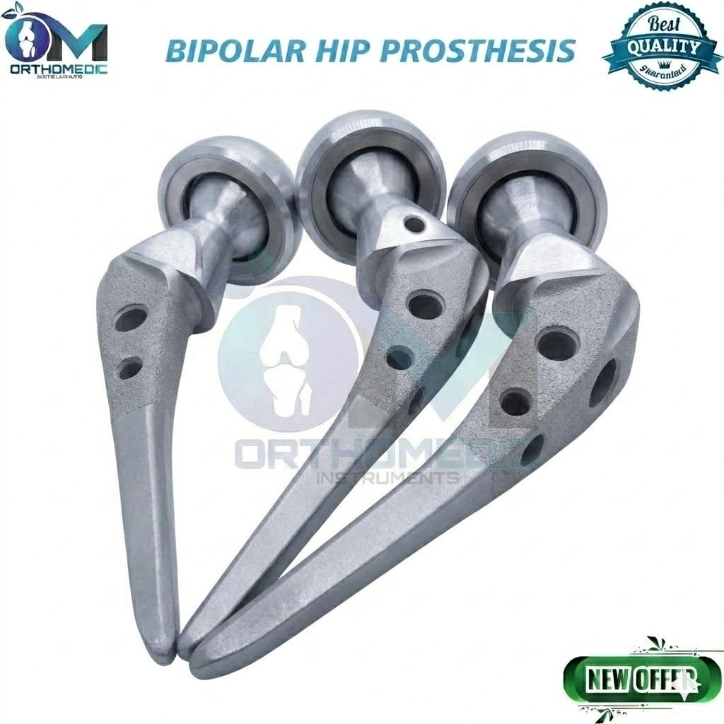 Bipolar Hip Prosthesis Fenestrated 43–51 mm Range Available Sizes 45, 47, 49 1pc