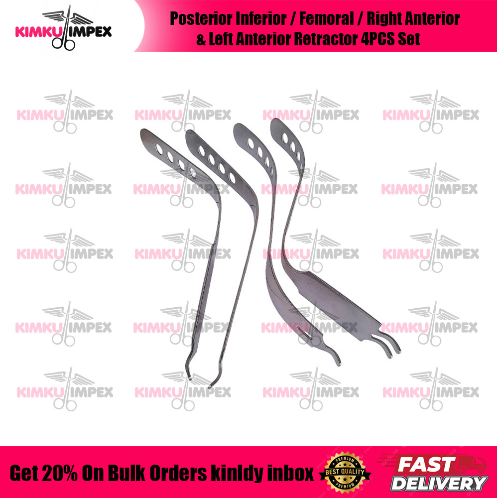Posterior Inferior / Femoral / Right Anterior & Left Anterior Retractor 4PCS Set