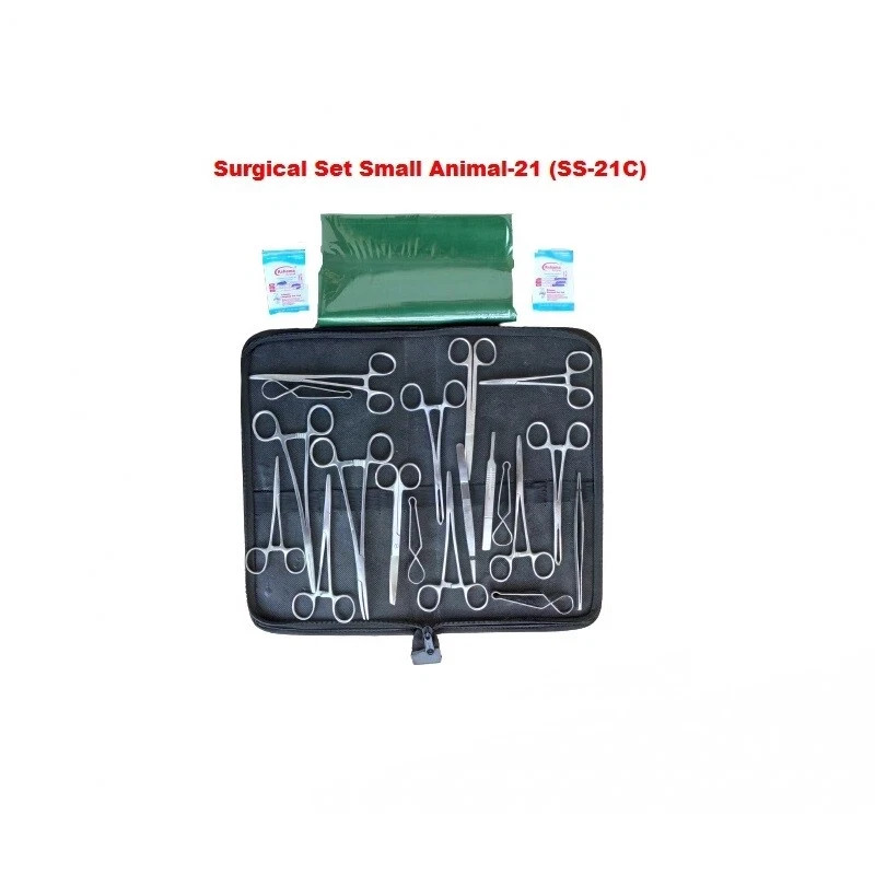 Small Animal Surgical 1 Set 21 Pieces Veterinary Surgical Instrument S.S.