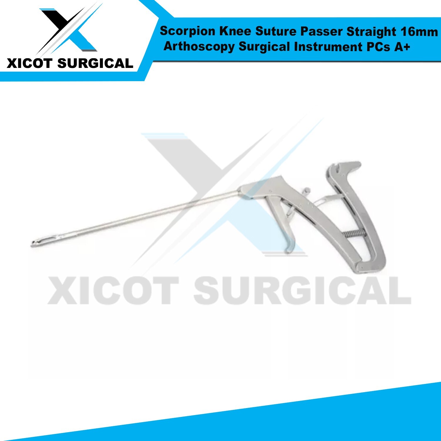 Scorpion Knee Suture Passer Straight 16mm Arthoscopy Surgical Instrument PCs A+