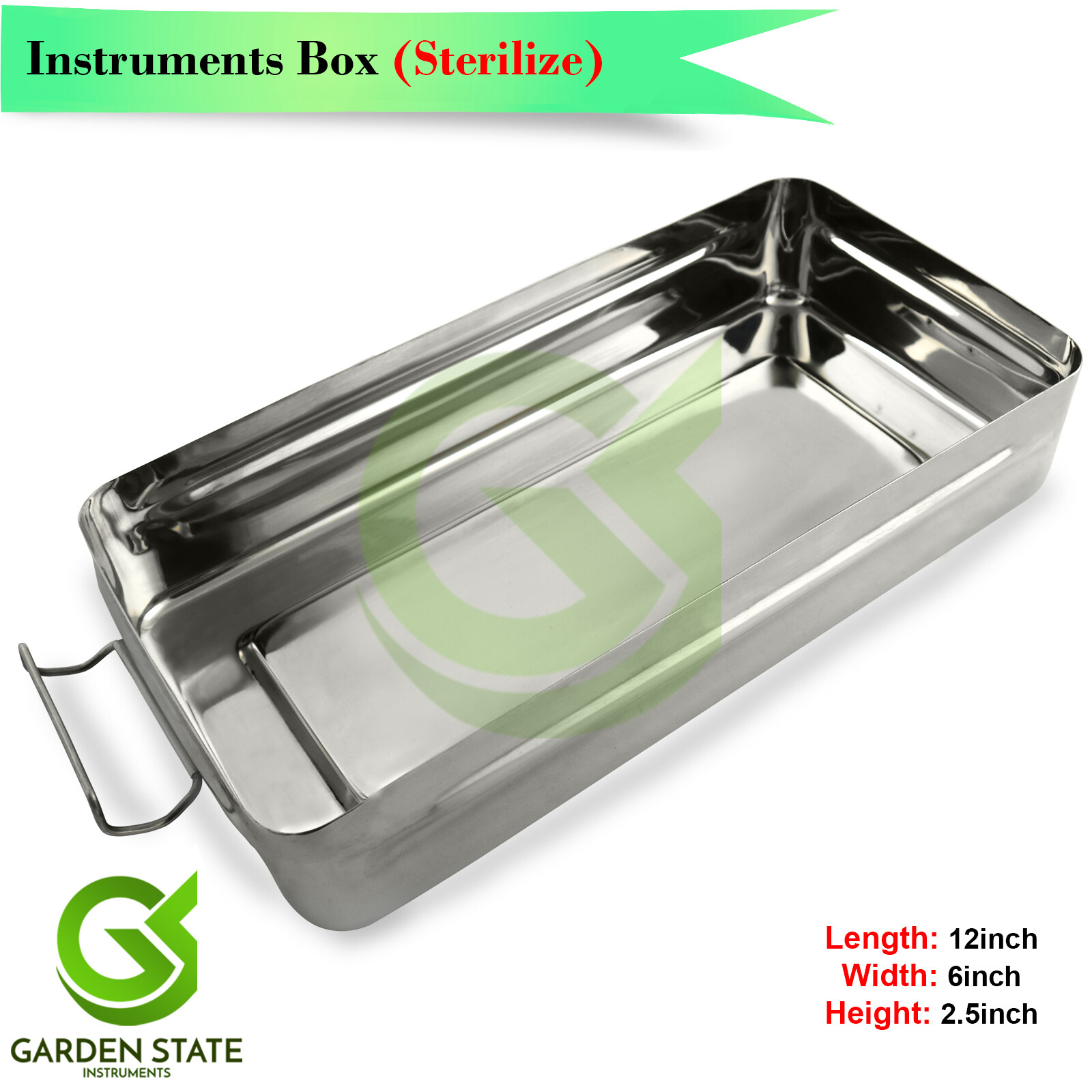 Dental Instruments Box Sterilization Scaler Cassette Surgical Tray 12x6x2.5inch