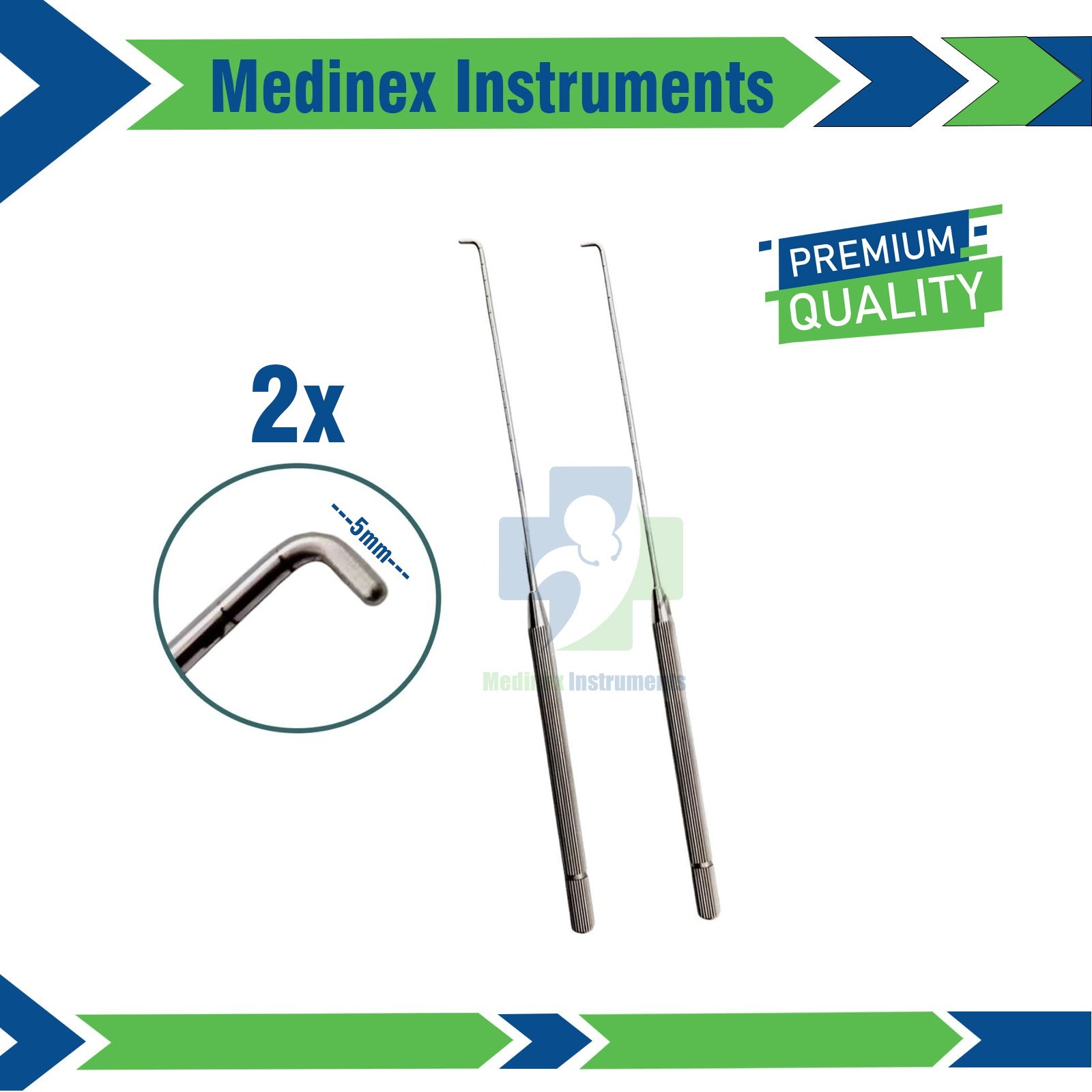 Arthroscopy Probe 5MM Set of 2 Pcs Arthroscopic Surgical Instruments Set