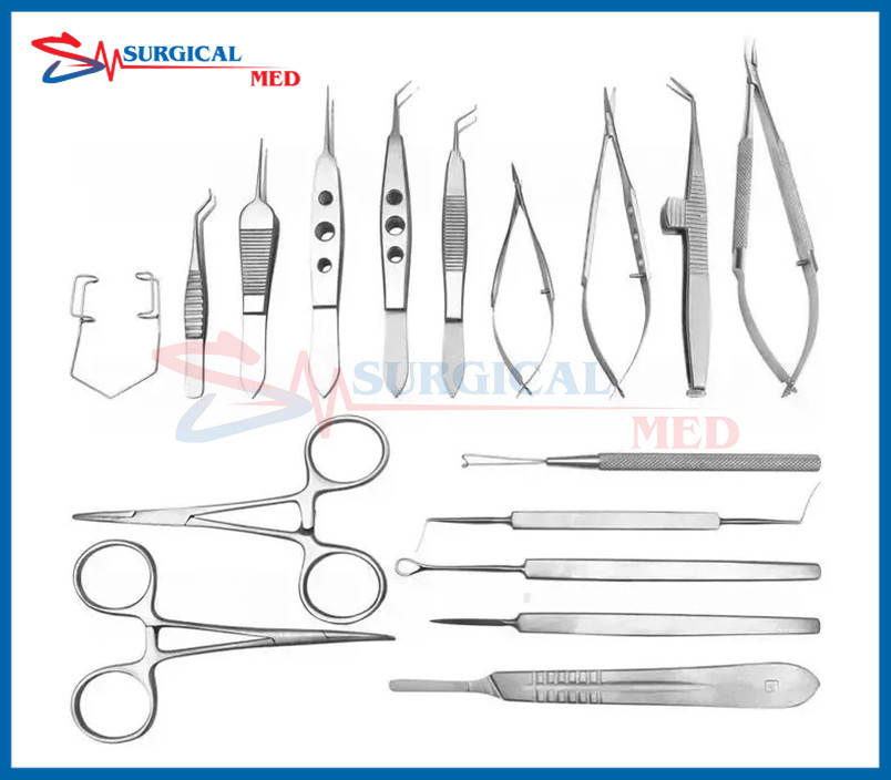 17PCS Cataract Surgery Instrument Set – Ophthalmic Eye Surgical Tools Kit