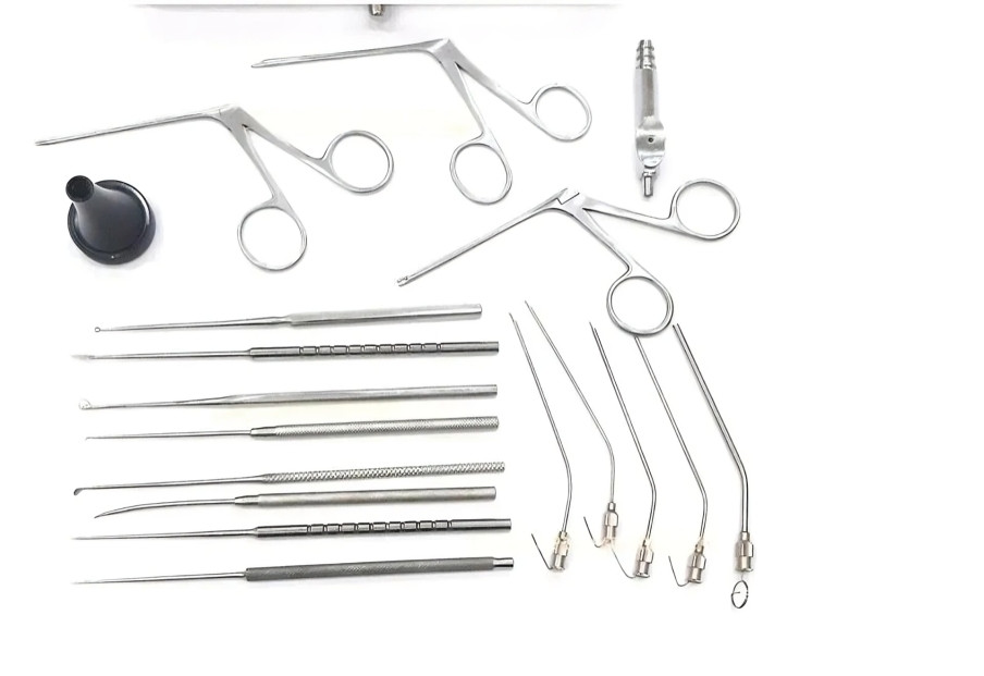 Myringotomy Instruments Set Of 15 PCs For ENT Myringoplasty Surgical Instruments