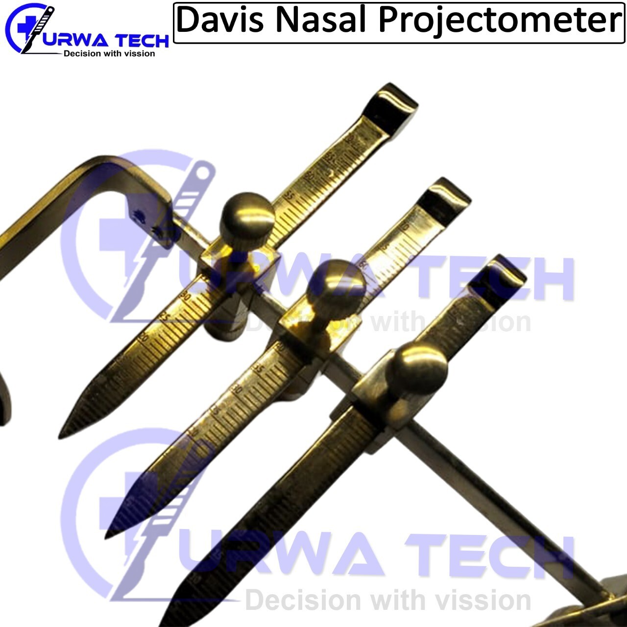 Davis Nasal Projectometer Rhinoplasty Measuring Gold Plastic Surgery Instrument