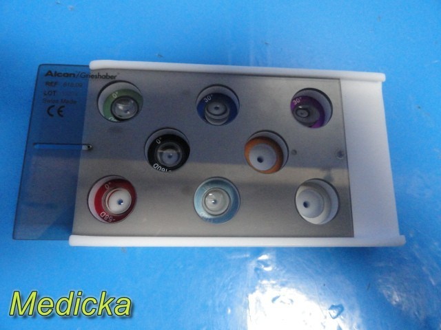 Alcon REF 618.09 Basic Vitrectomy Lens Set (Partial) w/ 6 Lenses & Tray ~ 40536