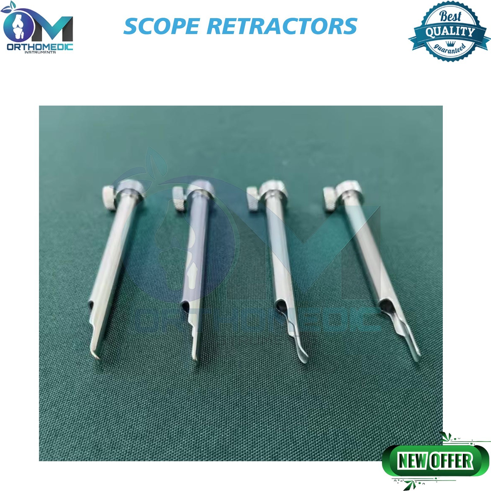 4 Pcs Scope Retractors Set Surgical Instruments for Endoscopic & Spine Surgery