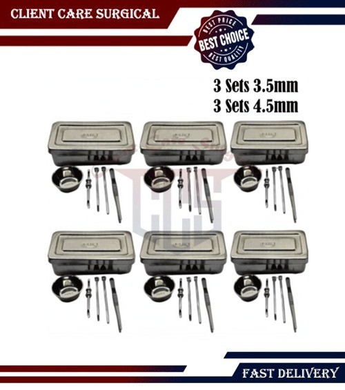 6 Sets HRT Trocar 3.5 mm & 4.5mm Hormone Replacement Pellet Insertion Kit