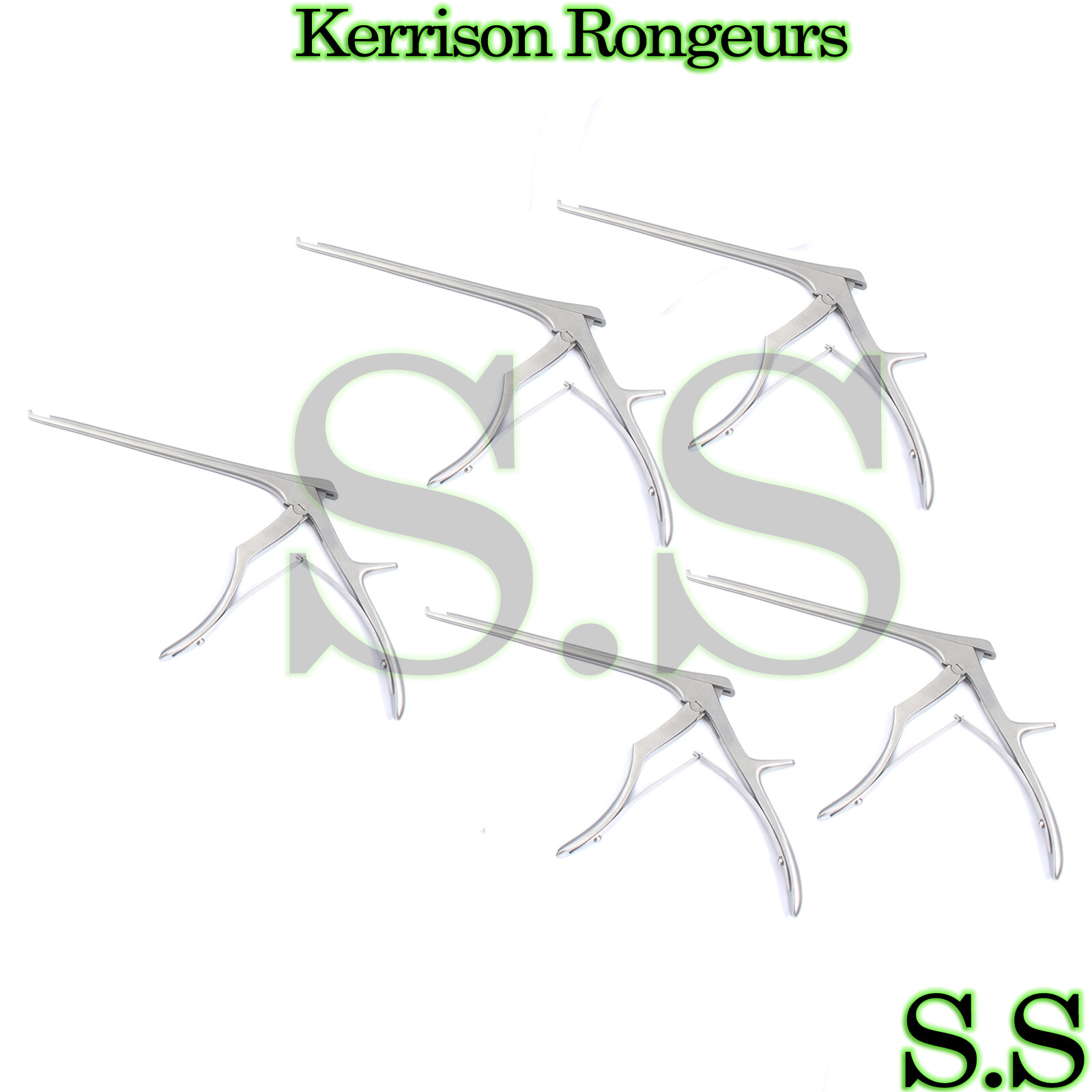 5 Pieces Kerrison Cervical Rongeurs 8″ Shaft, 5mm Bite, 90° Up