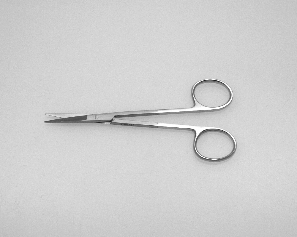 Kit Pack of TC Adson Tissue Forceps + Iris Scissors Straight Surgical Instrument