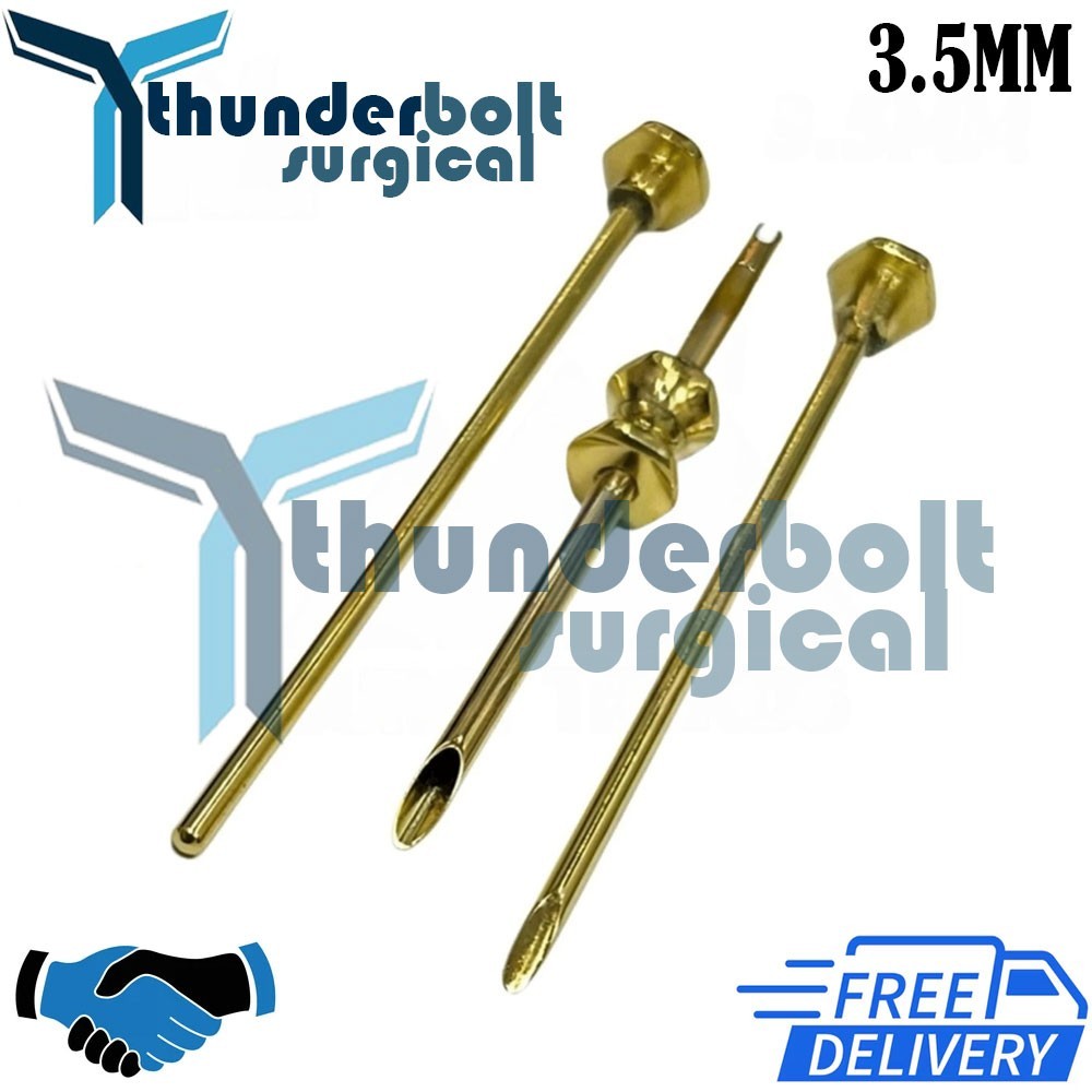 HRT Trocar kit 3.5mm Hormone Replacement Pellet Insertion Trocars Gold Set A+