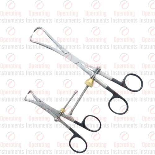 Set of 2 Bone Reduction Forceps with Fixation screw orthopedic instrument