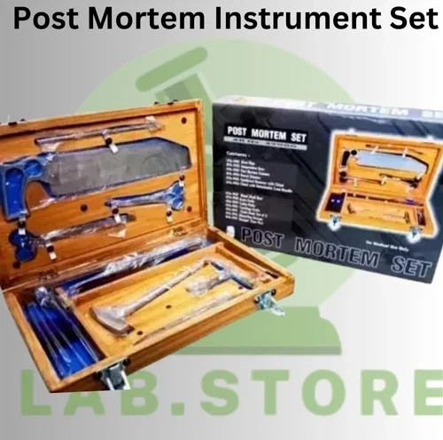 Post Mortem Instrument Set / Autopsy / Dissection Kit Anatomy 19Pcs Wooden Box