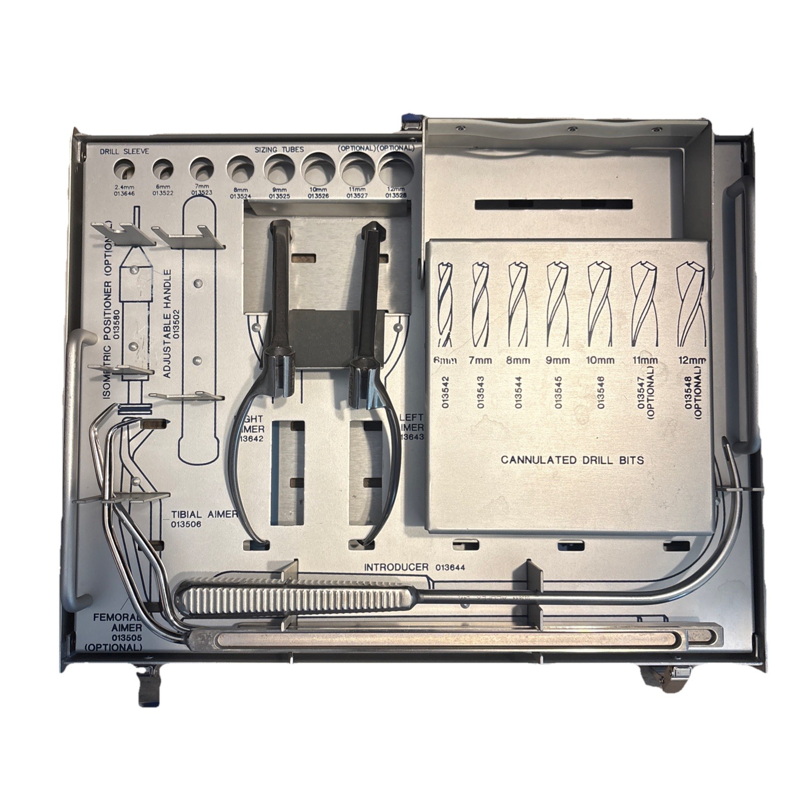 Acufex ACL Drill Guide Set Case Tray Insert Arthroscopic Orthopedics Surgical