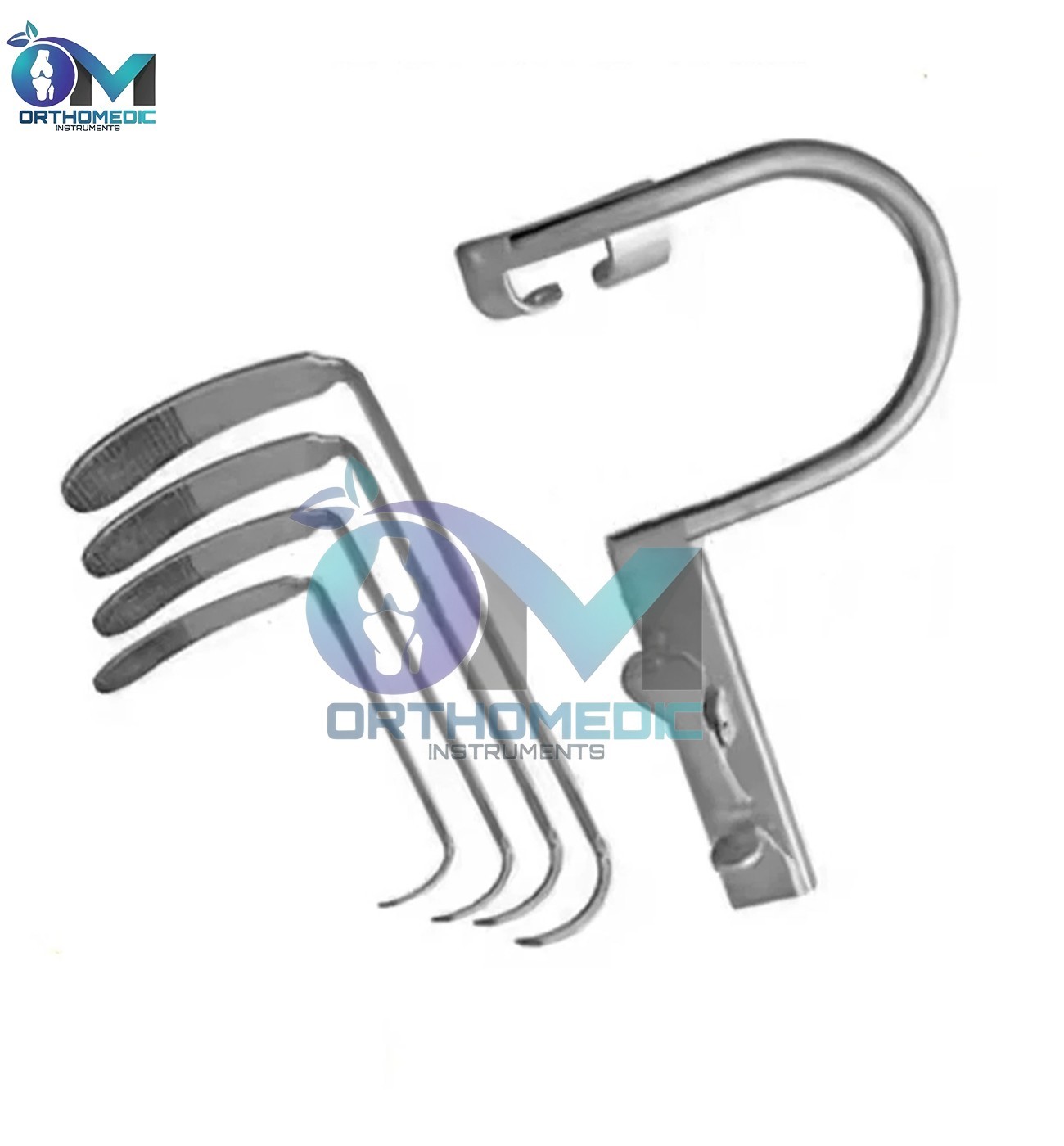 Davis Boyle Mouth Gag Set with 4 Blades Size 2.5,3,4,4.5 ENT Oral Surgery
