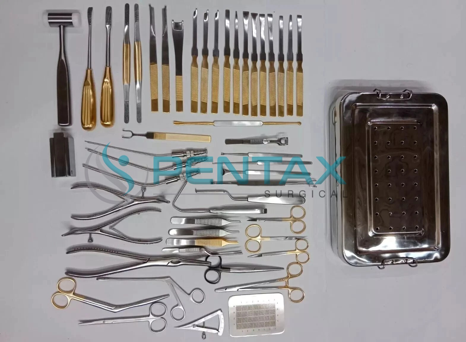 Rhinoplasty Instruments German Stainless Steel 50Pcs Plastic Surgery Set Kit
