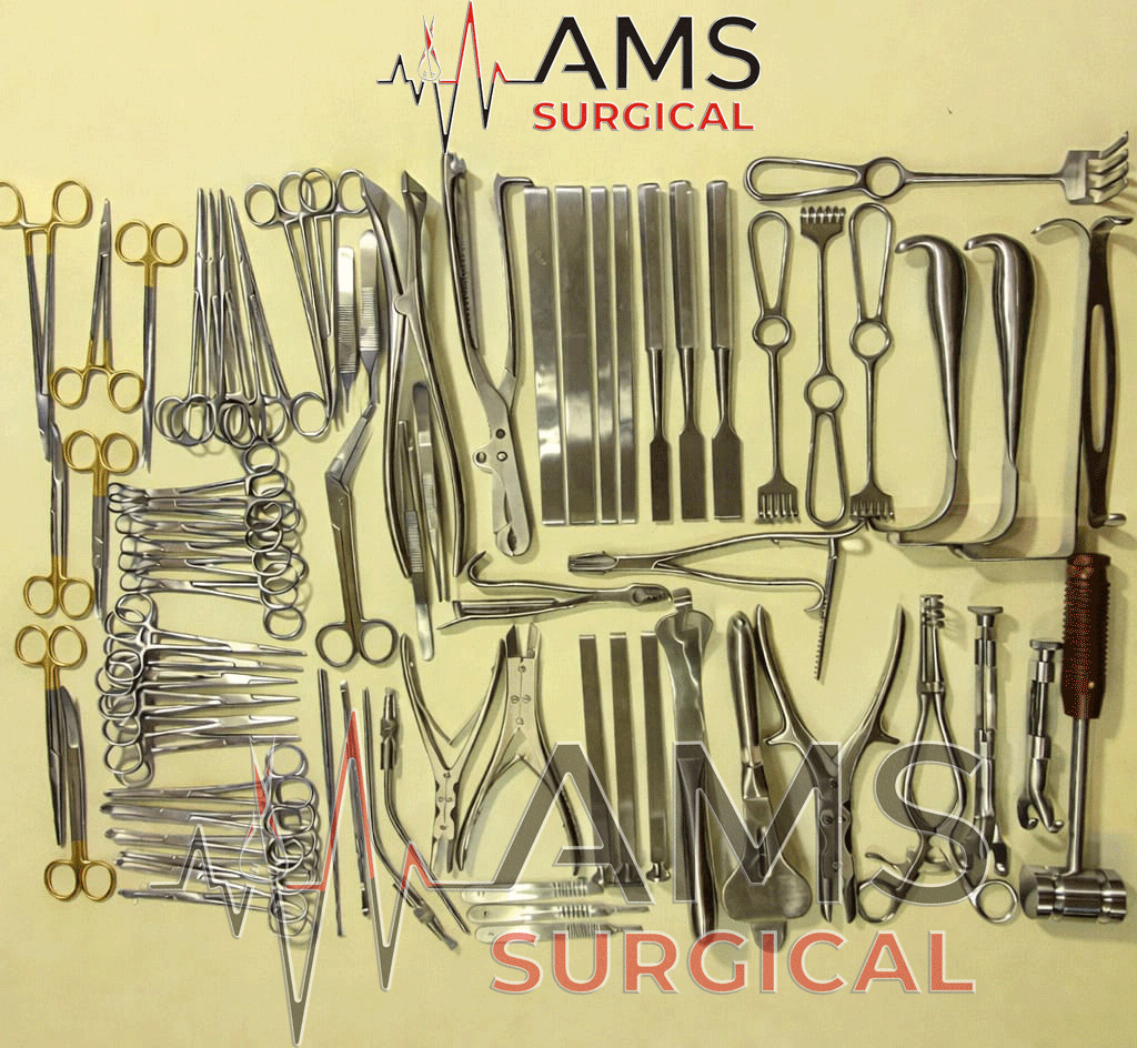 Orthopedic Basic Major Orthopedic Lot Of 74 Pcs Set Surgical Instruments