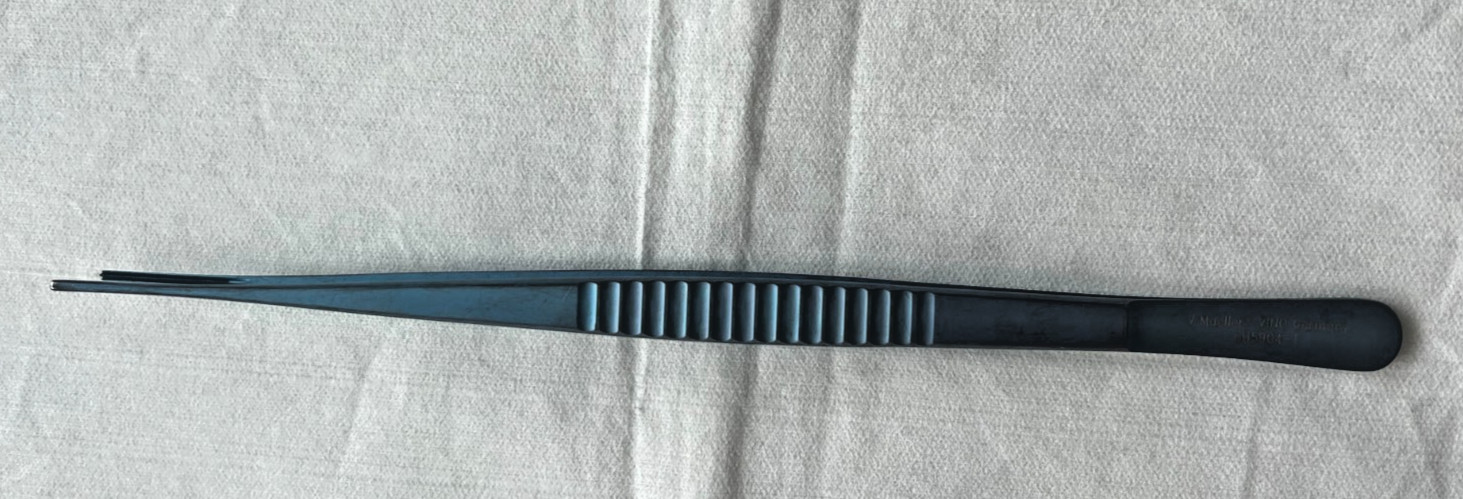 V. Mueller CH 5904-T Debakey Vascular Tissue Forceps, Titanium 9-1/2″ overall L