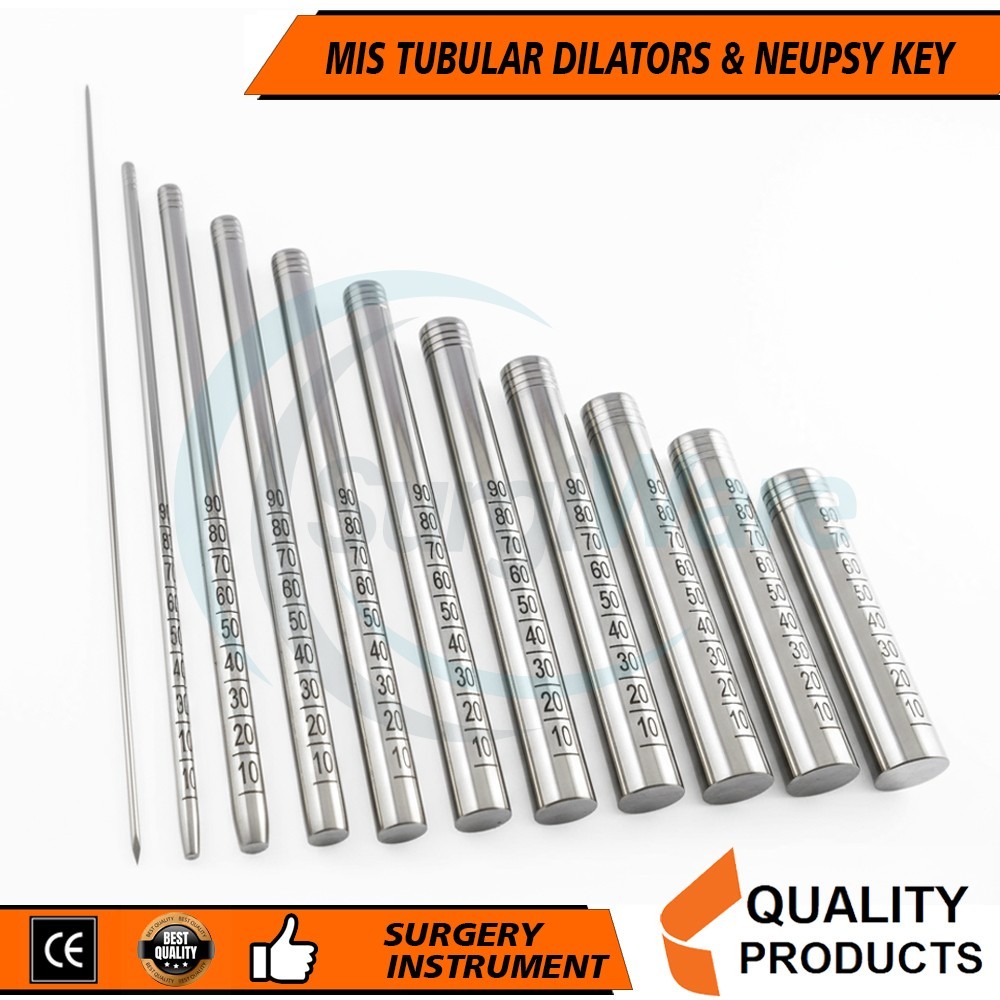 MIS Tubular Retractor Dilators+Neupsy Key Silver 27-29mm Surgery Instruments