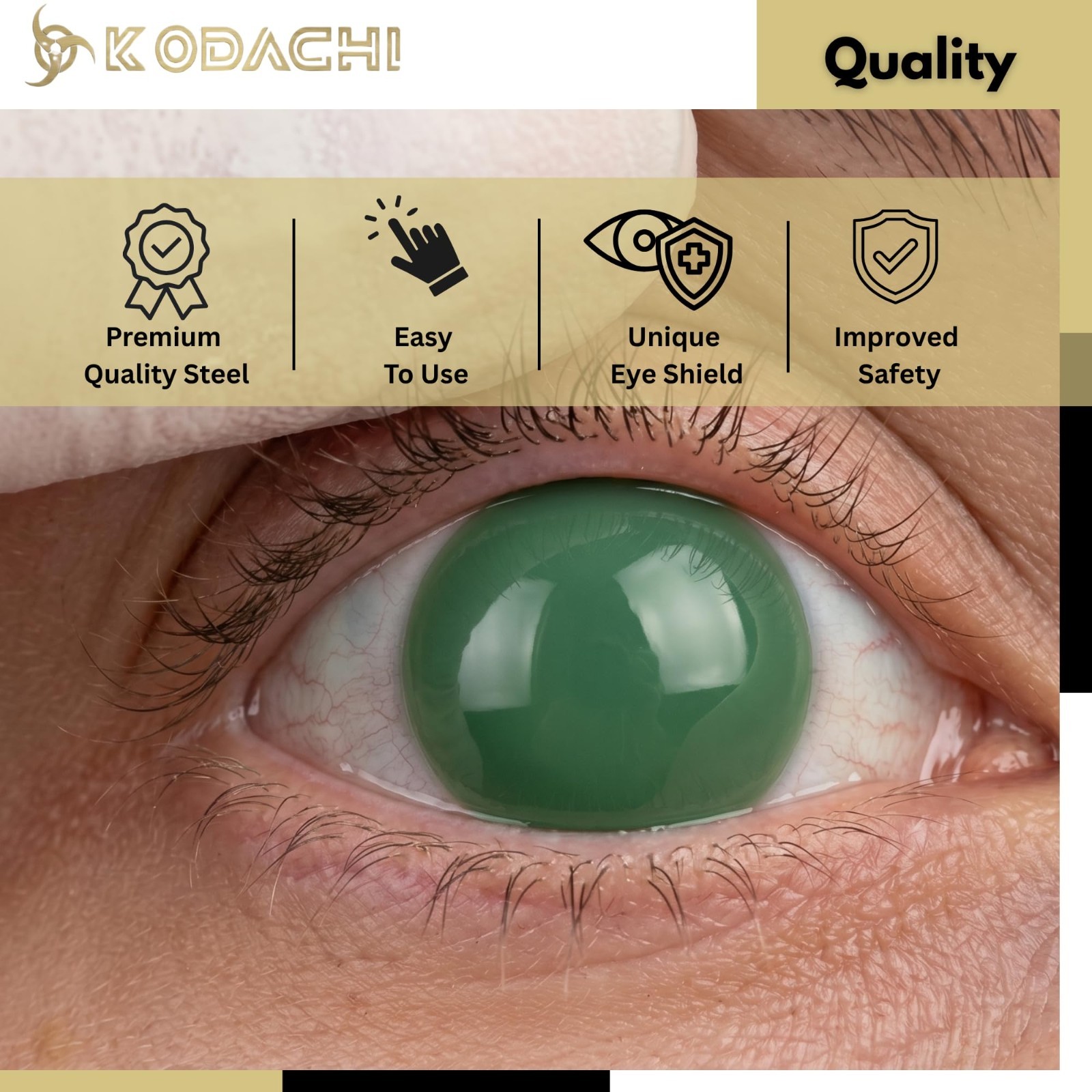Corneal Eye Shield Protector Set – Silicone Small Medium Large, 3 Pairs + Suctio