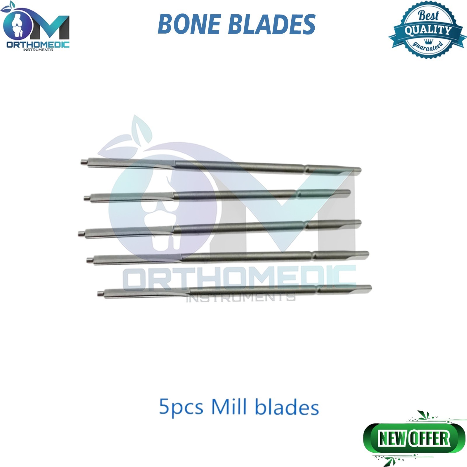 Bone Blades 5pcs for Craniotomy Drill Mill System for Cranial Neurosurgery Drill